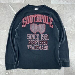 Vintage Southpole Graphic Tee Mens Large Long Sleeve Thermal Shirt Hip Hop Skate